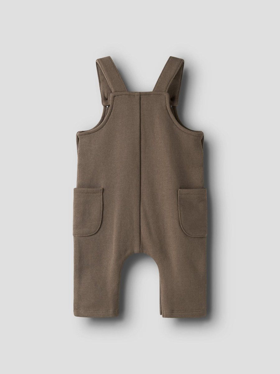 Lil' Atelier Baby JOBO LIO LOOSE OVERALL - Shitake | Torgunns Barneklær AS