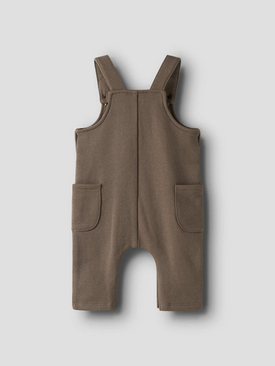 Lil' Atelier Baby JOBO LIO LOOSE OVERALL - Shitake | Torgunns Barneklær AS