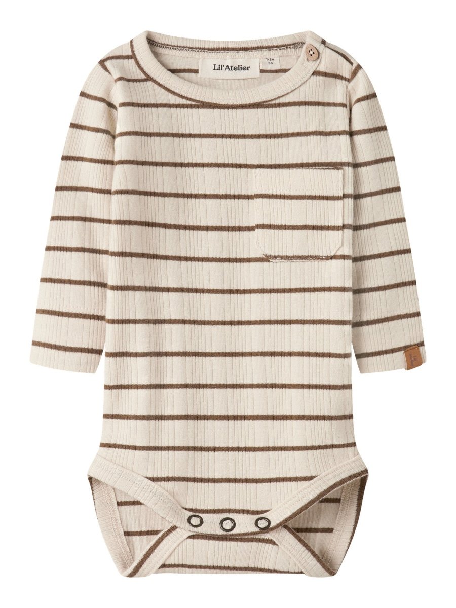Lil' Atelier Baby KABY LS SLIM BODY - Turtledove | Kangaroo | Torgunns Barneklær AS
