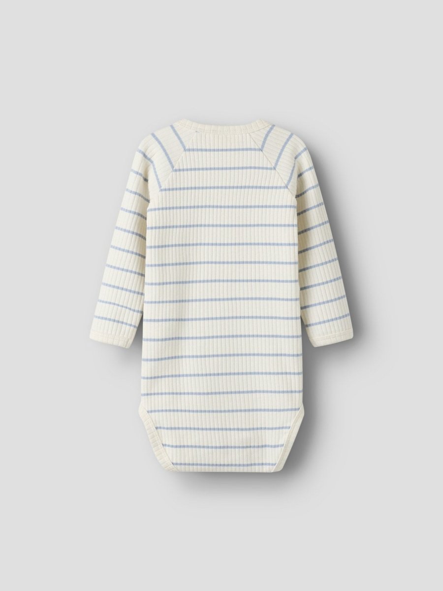 Lil' Atelier Baby KAIL LS SLIM BODY NOOS - Coconut Milk | Zen Blue | Torgunns Barneklær AS