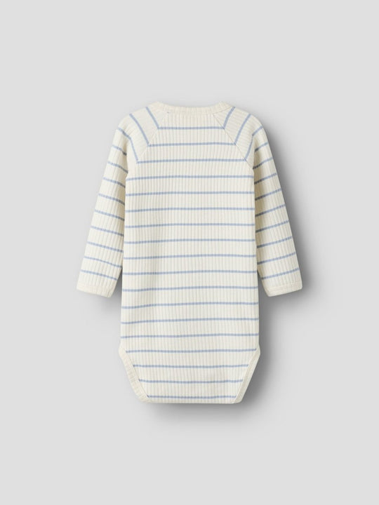 Lil' Atelier Baby KAIL LS SLIM BODY NOOS - Coconut Milk | Zen Blue | Torgunns Barneklær AS