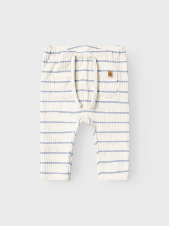 Lil' Atelier Baby KAIL REG PANT NOOS - Coconut Milk | Zen Blue | Torgunns Barneklær AS