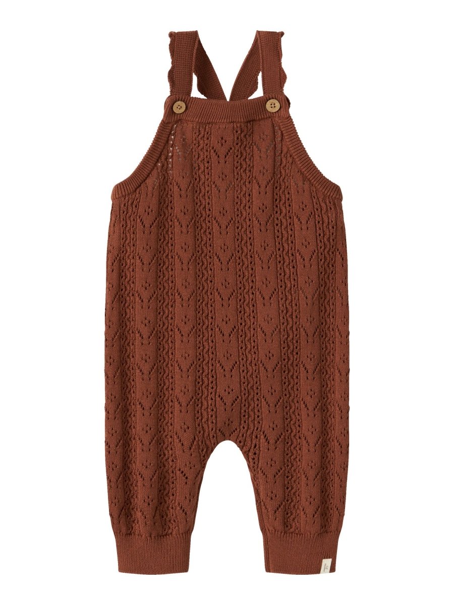 Lil' Atelier Baby KAJSA KAS KNIT OVERALL - Maple Syrup | Torgunns Barneklær AS