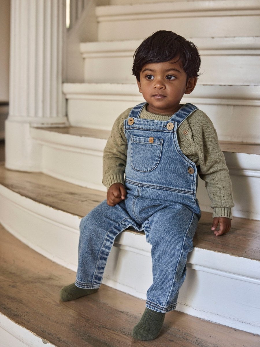 Lil' Atelier Baby KAROLE LOOSE DENIM OVERALL - Medium Blue Denim | Torgunns Barneklær AS
