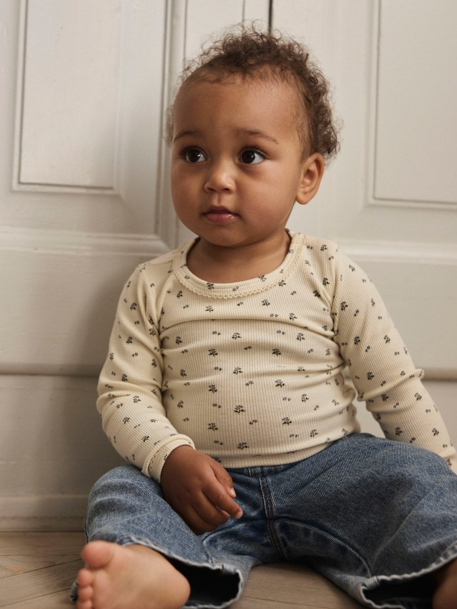 Lil' Atelier Baby KAROLE WIDE JEANS - Medium Blue Denim | Torgunns Barneklær AS