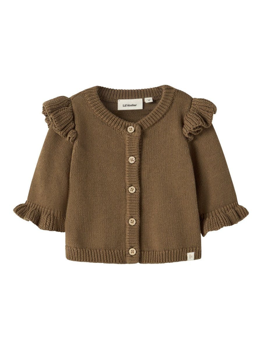 Lil' Atelier Baby KOPA LS KNIT CARDIGAN - Kangaroo | Torgunns Barneklær AS