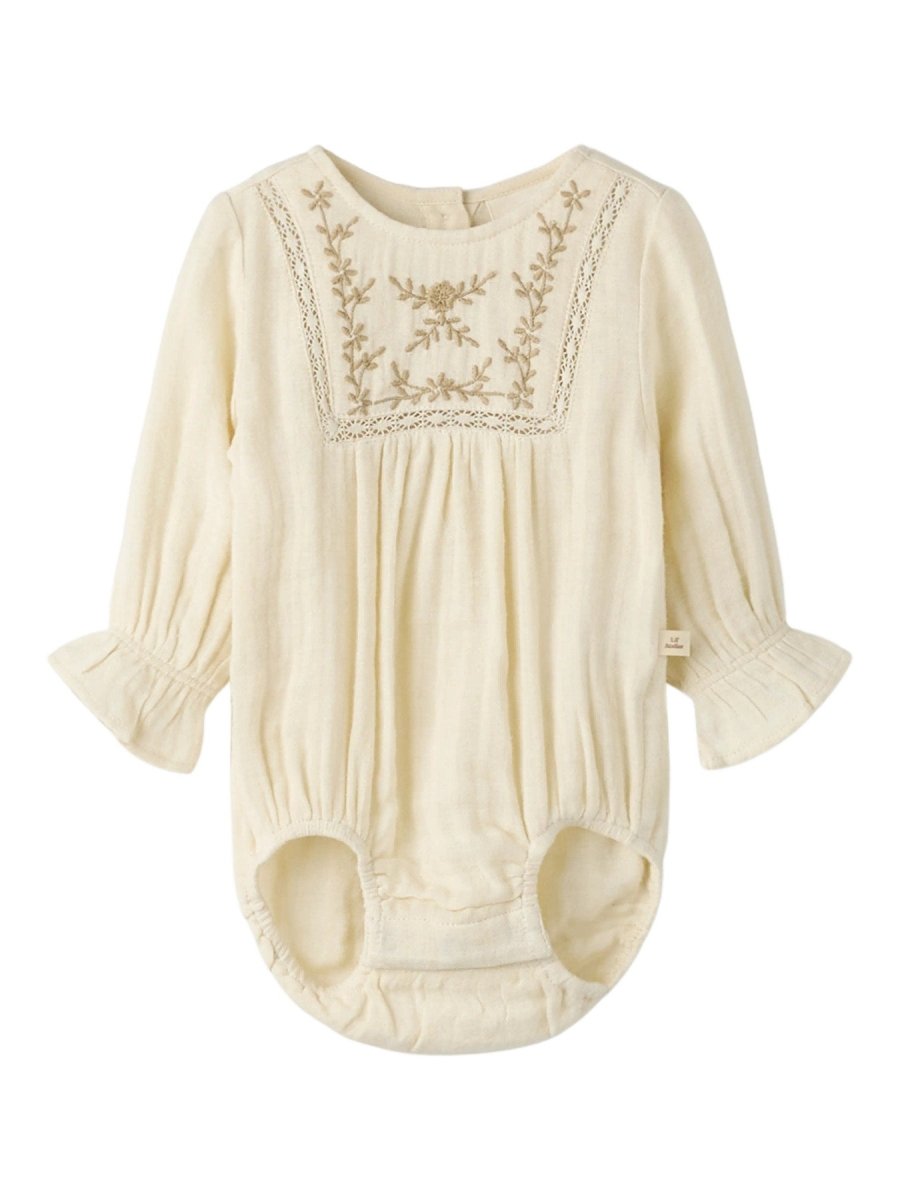 Lil' Atelier Baby KOPAN LS LOOSE ROMPER - Turtledove | Torgunns Barneklær AS