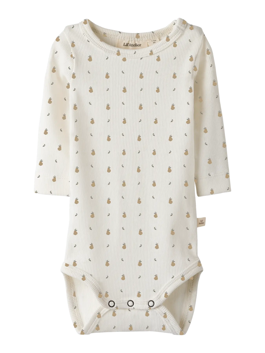 Lil' Atelier BABY LAGO MIO LS SLIM BODY - Coconut Milk | Pear | Torgunns Barneklær AS