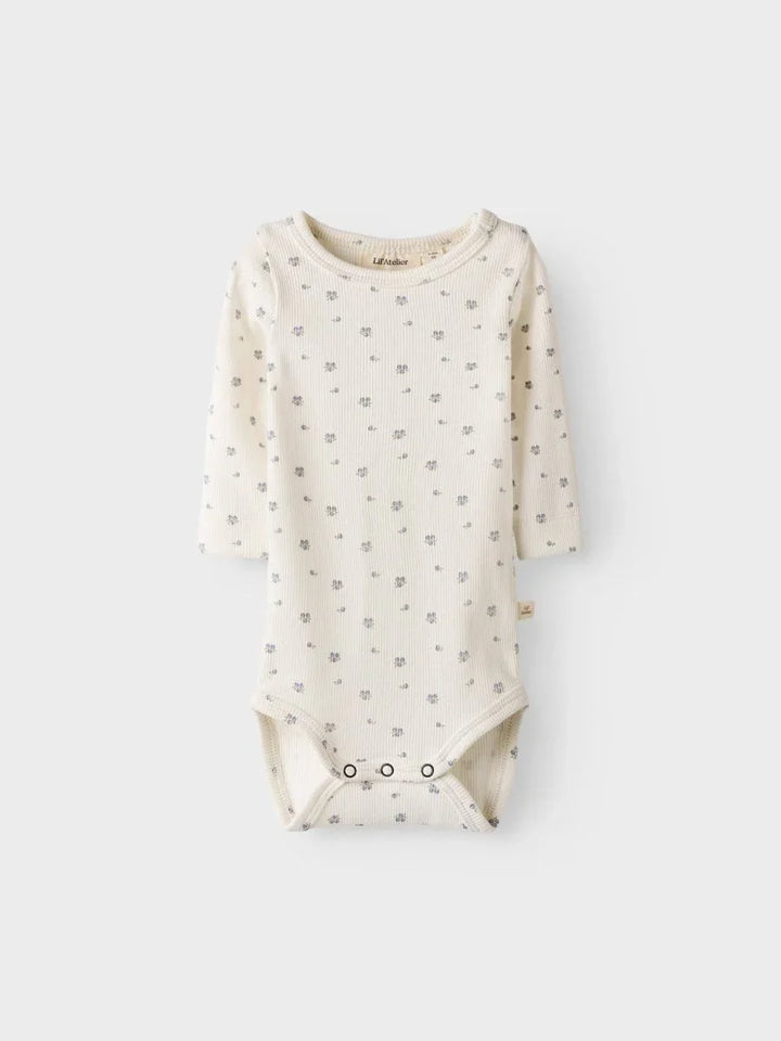 Lil Atelier Baby LAGO MIO SLIM body - Coconut Milk | Blueberry | Torgunns Barneklær AS