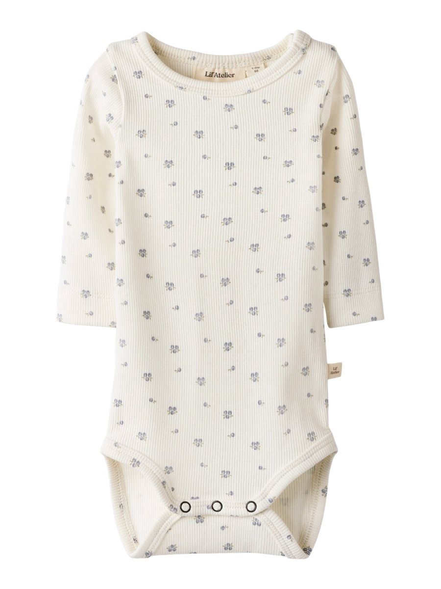 Lil Atelier Baby LAGO MIO SLIM body - Coconut Milk | Blueberry | Torgunns Barneklær AS