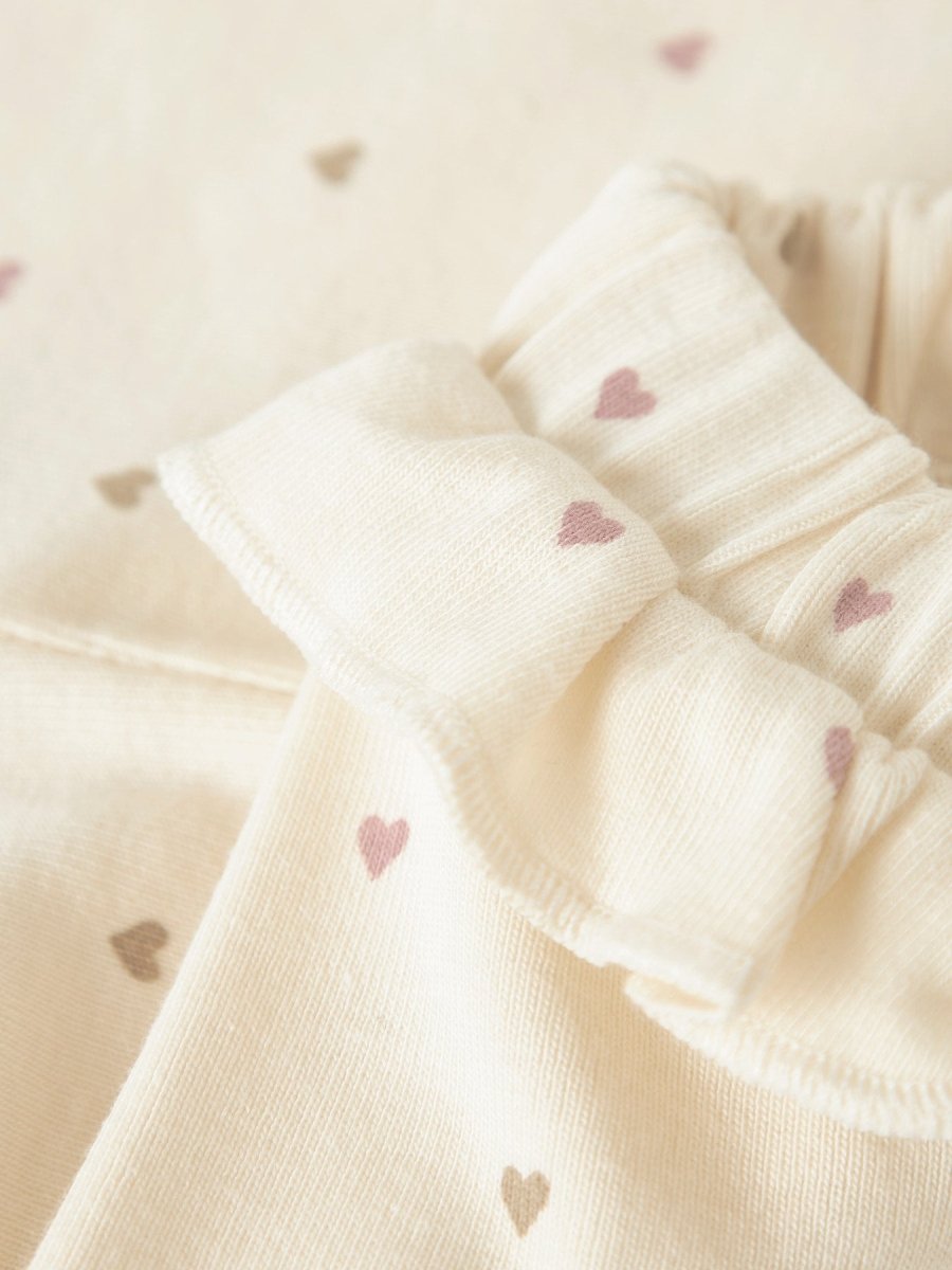 Lil' Atelier Baby LALO TAI SLIM LEGGING - Turtledove | HEART | Torgunns Barneklær AS