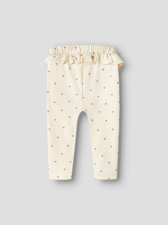 Lil' Atelier Baby LALO TAI SLIM LEGGING - Turtledove | HEART | Torgunns Barneklær AS
