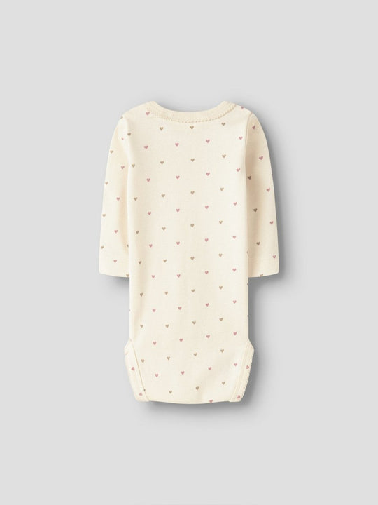 Lil' Atelier Baby LALO TIG LS SLIM BODY - Turtledove | HEART | Torgunns Barneklær AS