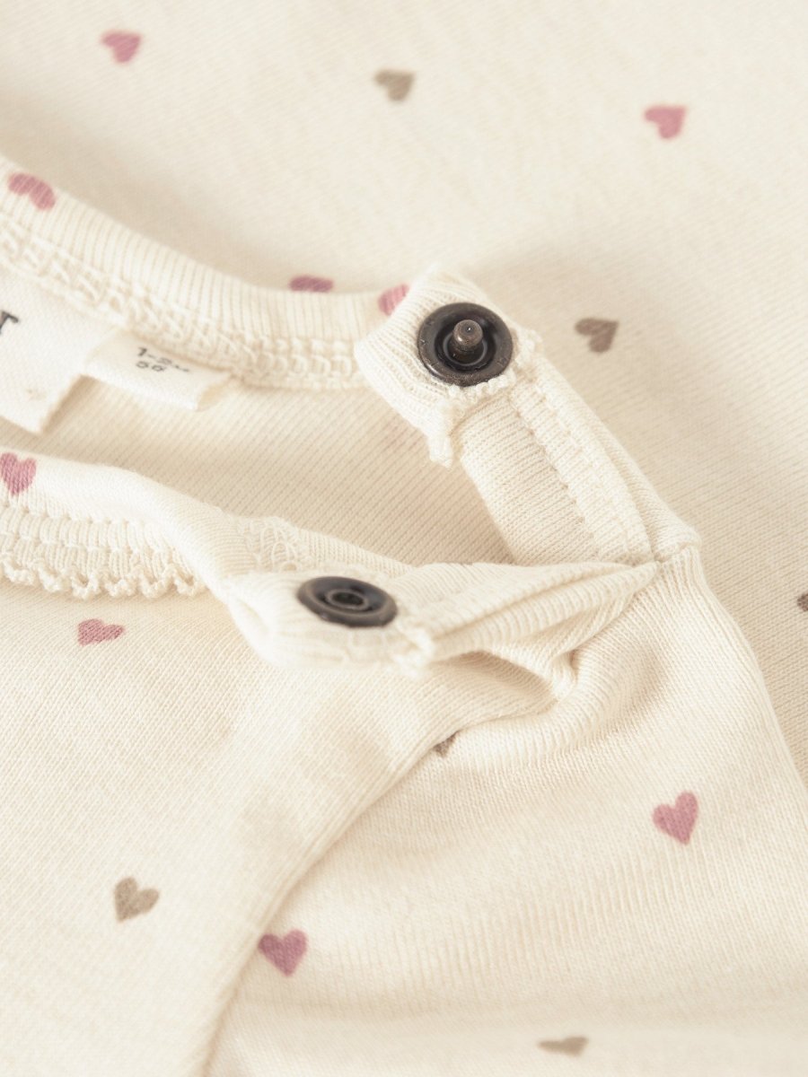 Lil' Atelier Baby LALO TIG LS SLIM BODY - Turtledove | HEART | Torgunns Barneklær AS