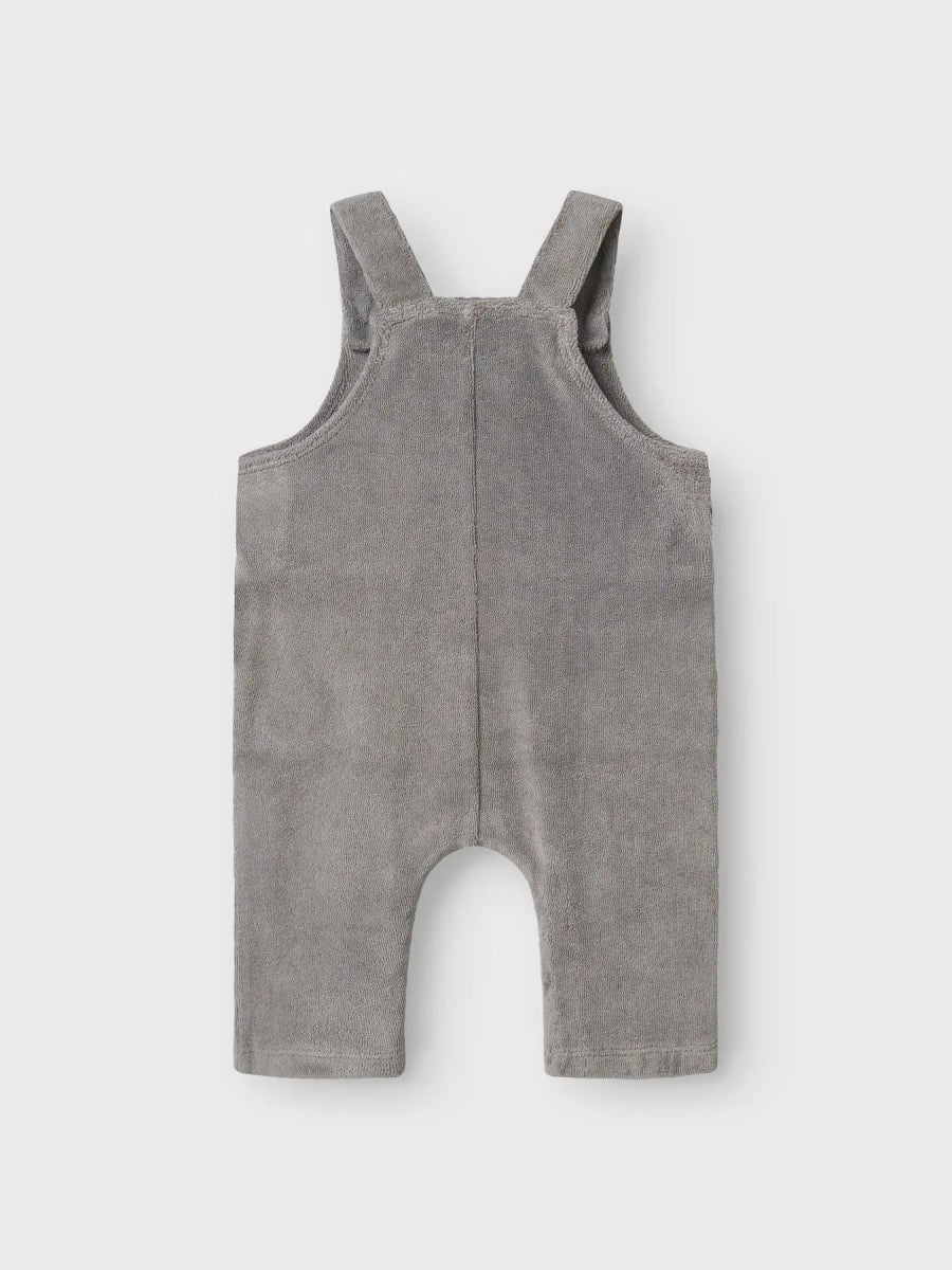 Lil' Atelier Baby LAMIK LOOSE SWEAT OVERALL - Ultimate Grey | Torgunns Barneklær AS