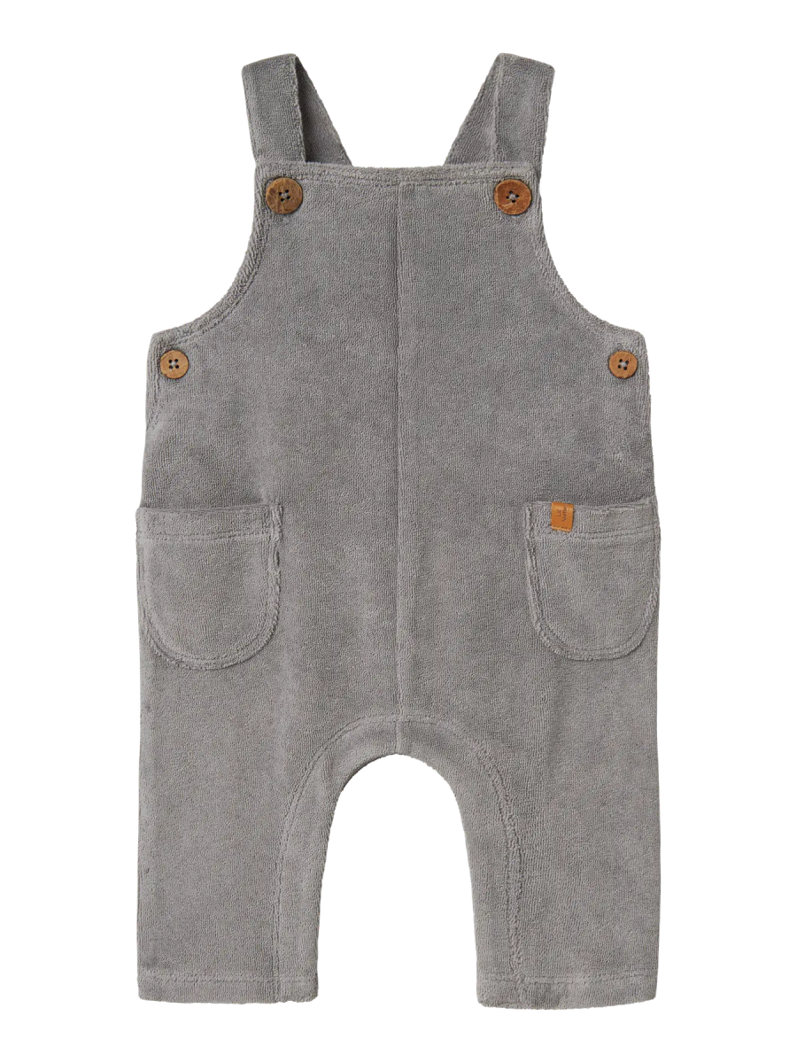 Lil' Atelier Baby LAMIK LOOSE SWEAT OVERALL - Ultimate Grey | Torgunns Barneklær AS