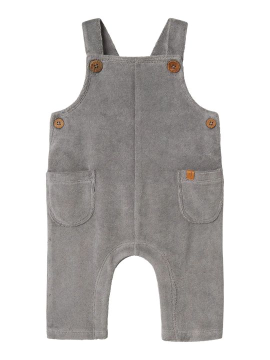Lil' Atelier Baby LAMIK LOOSE SWEAT OVERALL - Ultimate Grey | Torgunns Barneklær AS