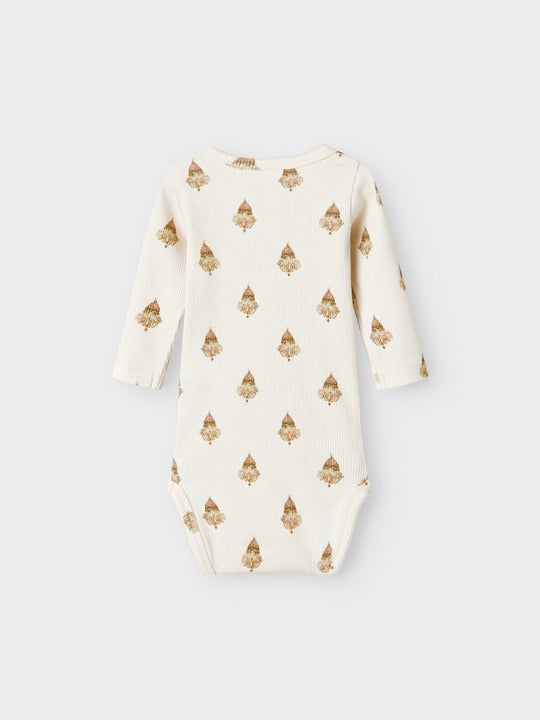 Lil' Atelier BABY LAVO EGE LS SLIM BODY - Pastel Parchment | Torgunns Barneklær AS