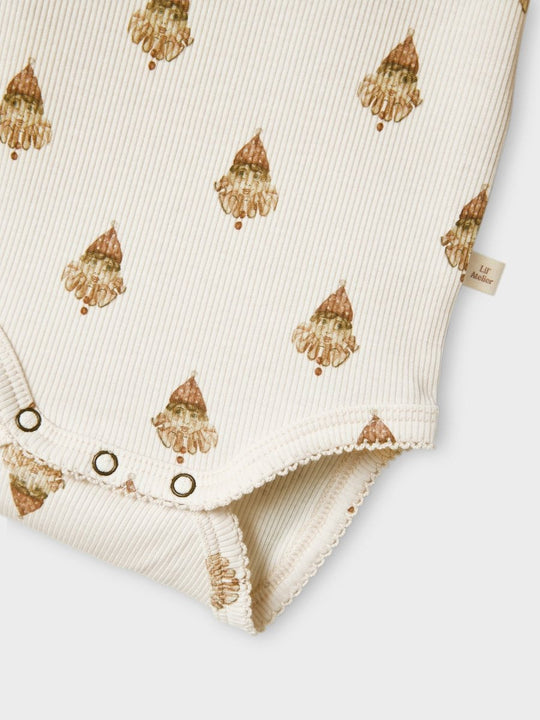 Lil' Atelier BABY LAVO EGE LS SLIM BODY - Pastel Parchment | Torgunns Barneklær AS
