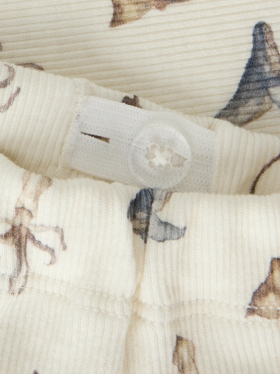 Lil' Atelier Baby LAVO EKI LOOSE PANT - Coconut Milk | Sea Animals | Torgunns Barneklær AS