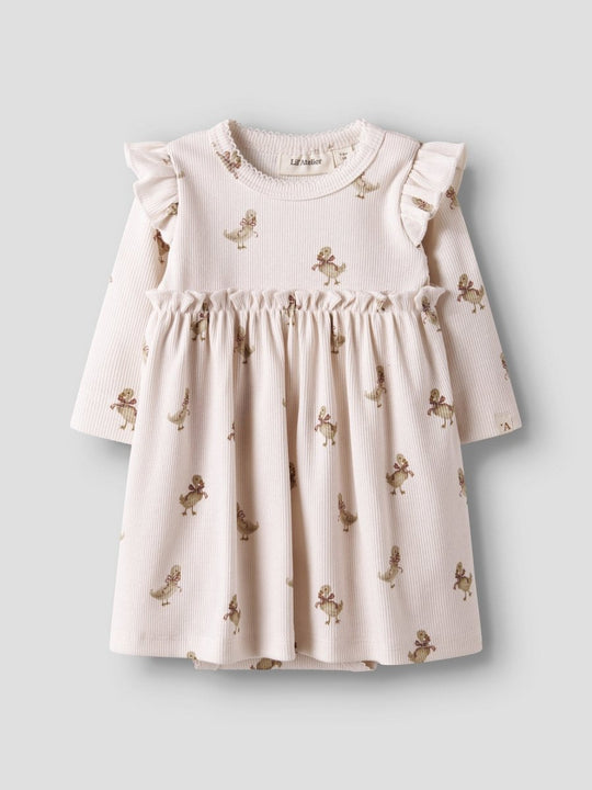 Lil' Atelier Baby LAVO EKN LS BODY DRESS - Almost Mauve | GOOSE | Torgunns Barneklær AS