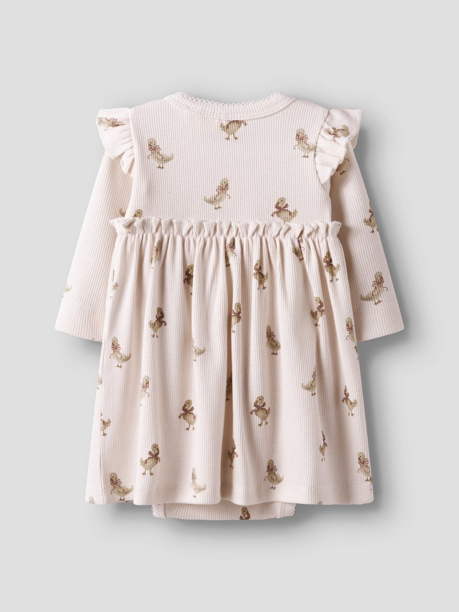 Lil' Atelier Baby LAVO EKN LS BODY DRESS - Almost Mauve | GOOSE | Torgunns Barneklær AS