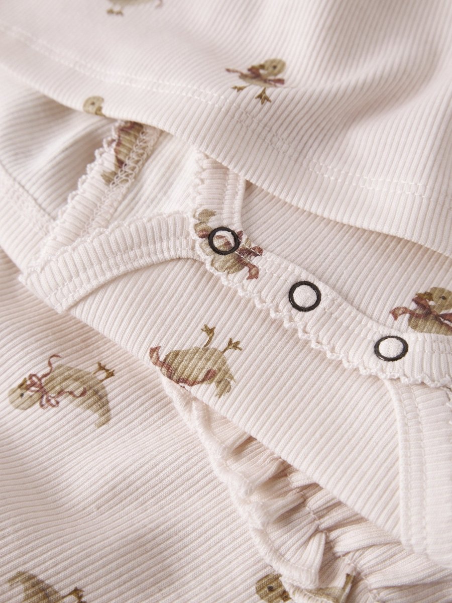 Lil' Atelier Baby LAVO EKN LS BODY DRESS - Almost Mauve | GOOSE | Torgunns Barneklær AS