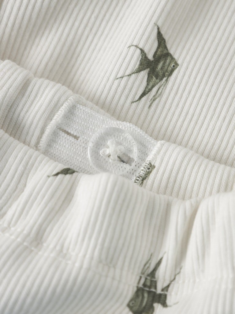Lil' Atelier Baby LAVO EKO LOOSE PANT - Coconut Milk Fish | Torgunns Barneklær AS