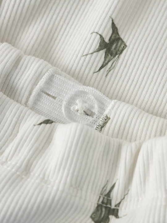 Lil' Atelier Baby LAVO EKO LOOSE PANT - Coconut Milk Fish | Torgunns Barneklær AS