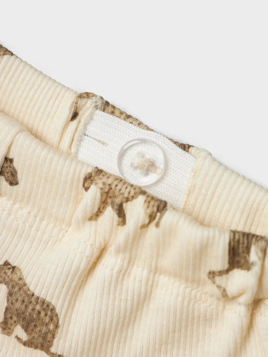 Lil' Atelier Baby LAVO ELF LOOSE PANT - Turtledove | LEO | Torgunns Barneklær AS