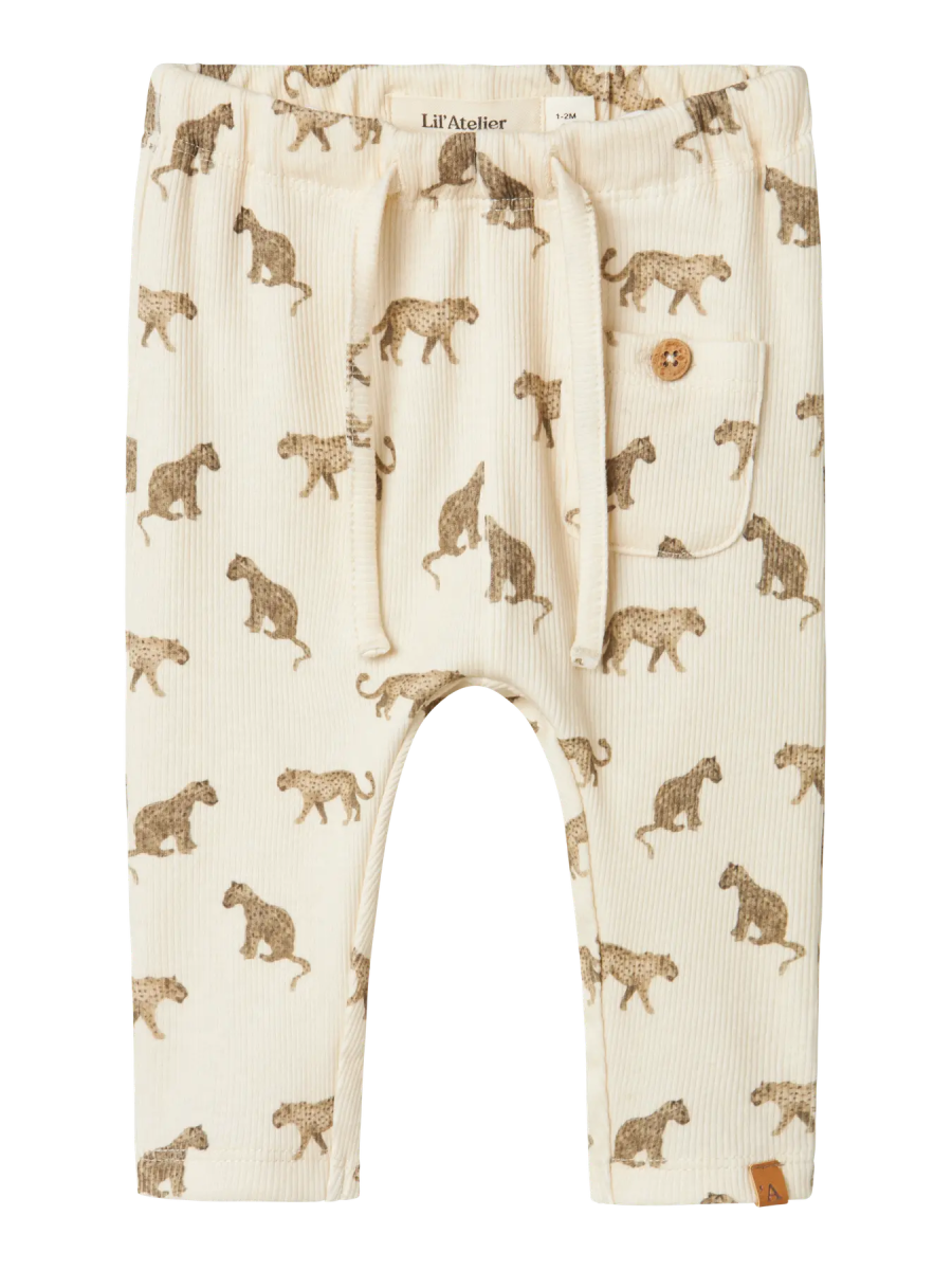 Lil' Atelier Baby LAVO ELF LOOSE PANT - Turtledove | LEO | Torgunns Barneklær AS