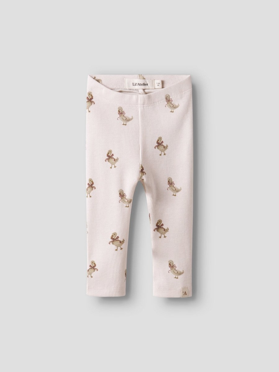 Lil' Atelier Baby LAVO ELF SLIM LEGGING NOOS - Almost Mauve | GOOSE | Torgunns Barneklær AS