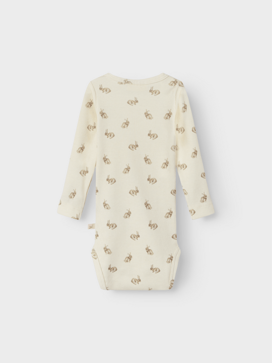 Lil' Atelier BABY LAVO EMO LS SLIM BODY - Turtledove Rabbit | Torgunns Barneklær AS