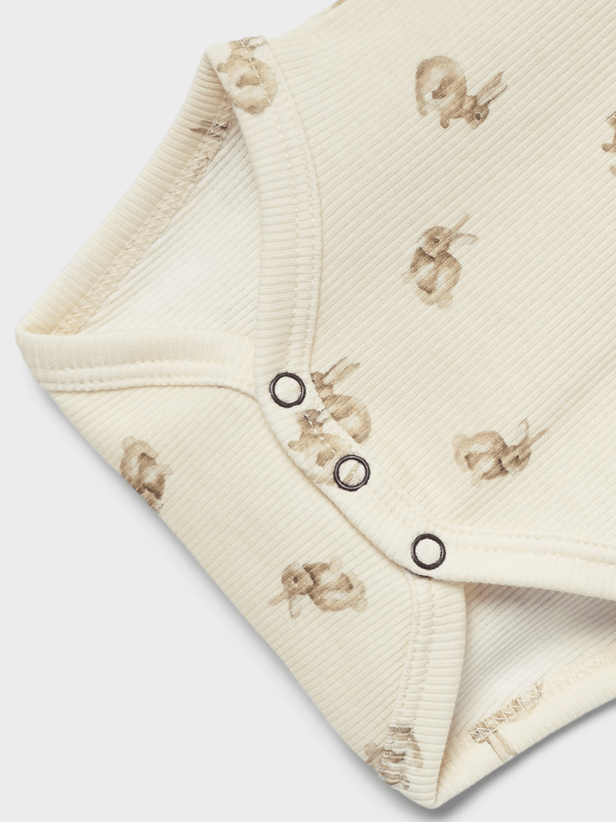Lil' Atelier BABY LAVO EMO LS SLIM BODY - Turtledove Rabbit | Torgunns Barneklær AS