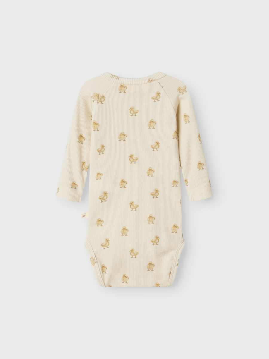 Lil' Atelier BABY LAVO EMO LS SLIM WRAP BODY - Turtledove Duck | Torgunns Barneklær AS