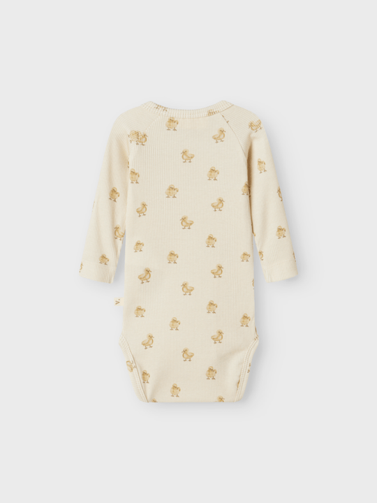 Lil' Atelier BABY LAVO EMO LS SLIM WRAP BODY - Turtledove Duck | Torgunns Barneklær AS
