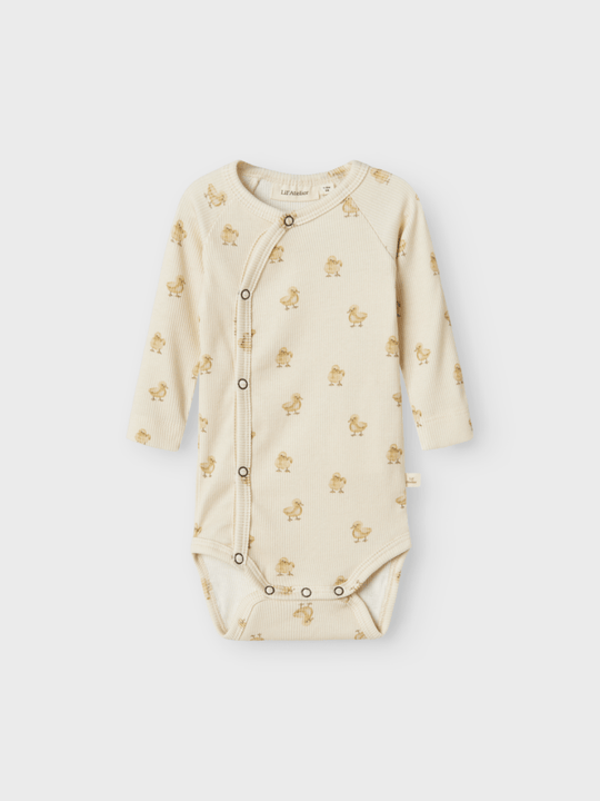 Lil' Atelier BABY LAVO EMO LS SLIM WRAP BODY - Turtledove Duck | Torgunns Barneklær AS