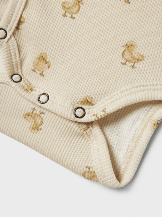 Lil' Atelier BABY LAVO EMO LS SLIM WRAP BODY - Turtledove Duck | Torgunns Barneklær AS