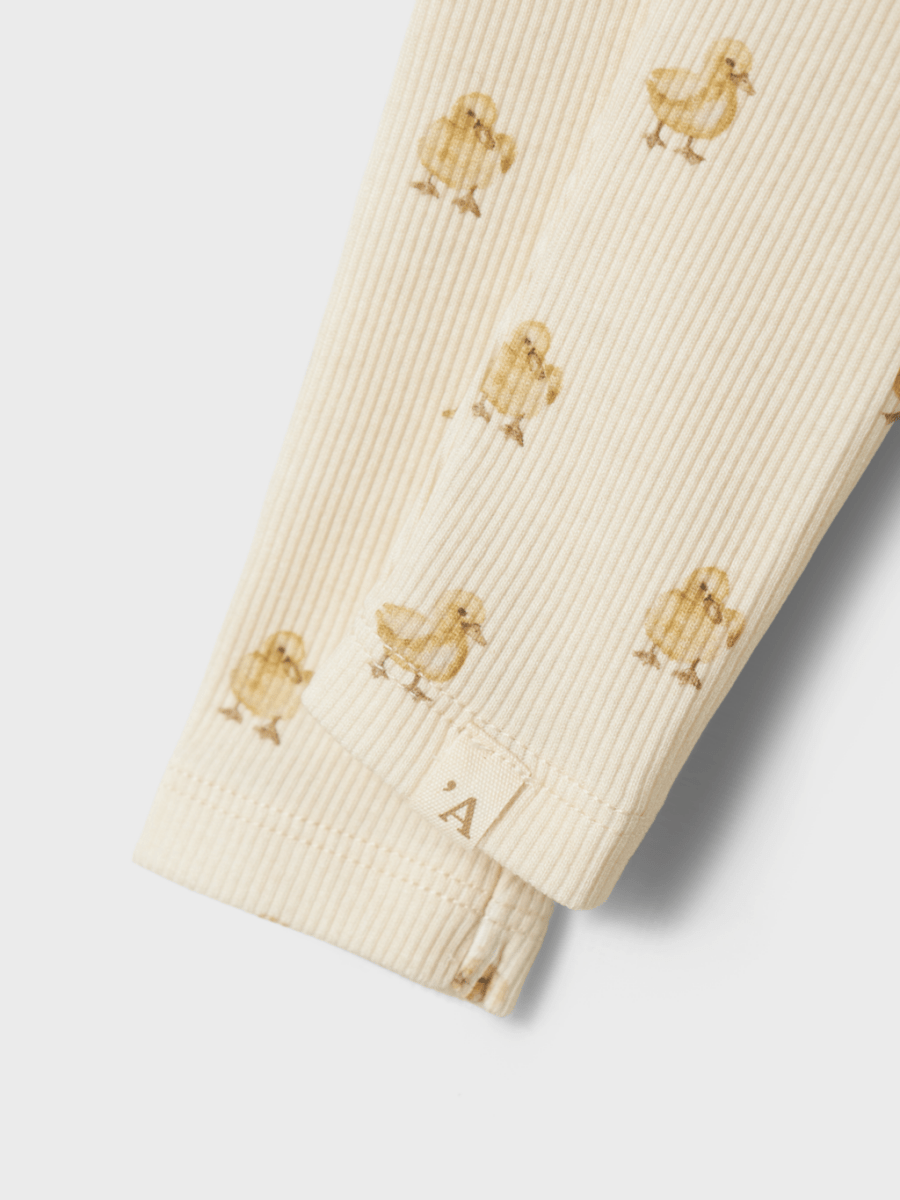 Lil' Atelier BABY LAVO EMO SLIM LEGGING - Turtledove Duck | Torgunns Barneklær AS