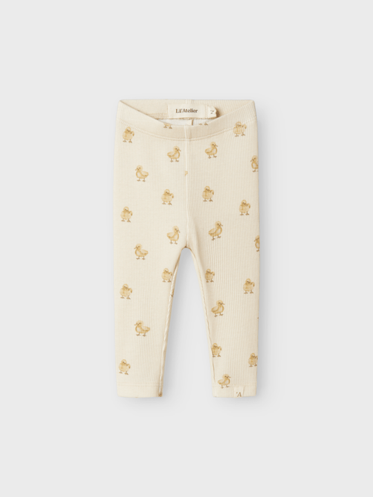 Lil' Atelier BABY LAVO EMO SLIM LEGGING - Turtledove Duck | Torgunns Barneklær AS