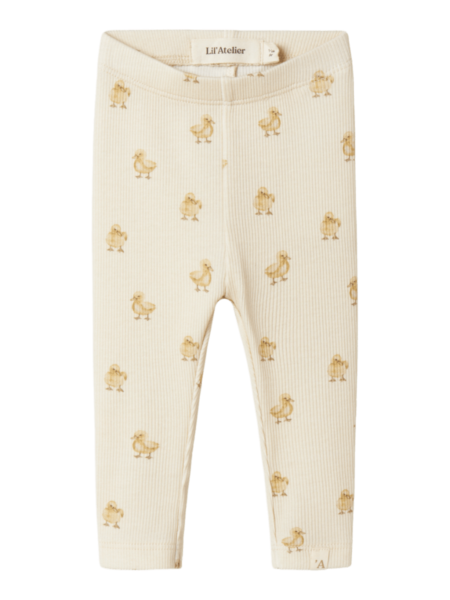 Lil' Atelier BABY LAVO EMO SLIM LEGGING - Turtledove Duck | Torgunns Barneklær AS