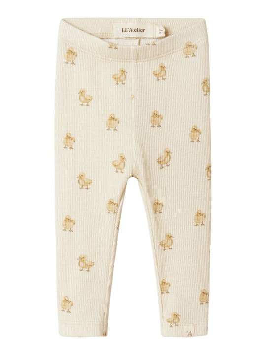 Lil' Atelier BABY LAVO EMO SLIM LEGGING - Turtledove Duck | Torgunns Barneklær AS