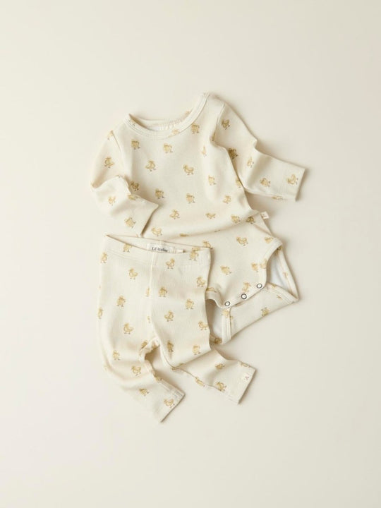 Lil' Atelier BABY LAVO EMO SLIM LEGGING - Turtledove Duck | Torgunns Barneklær AS