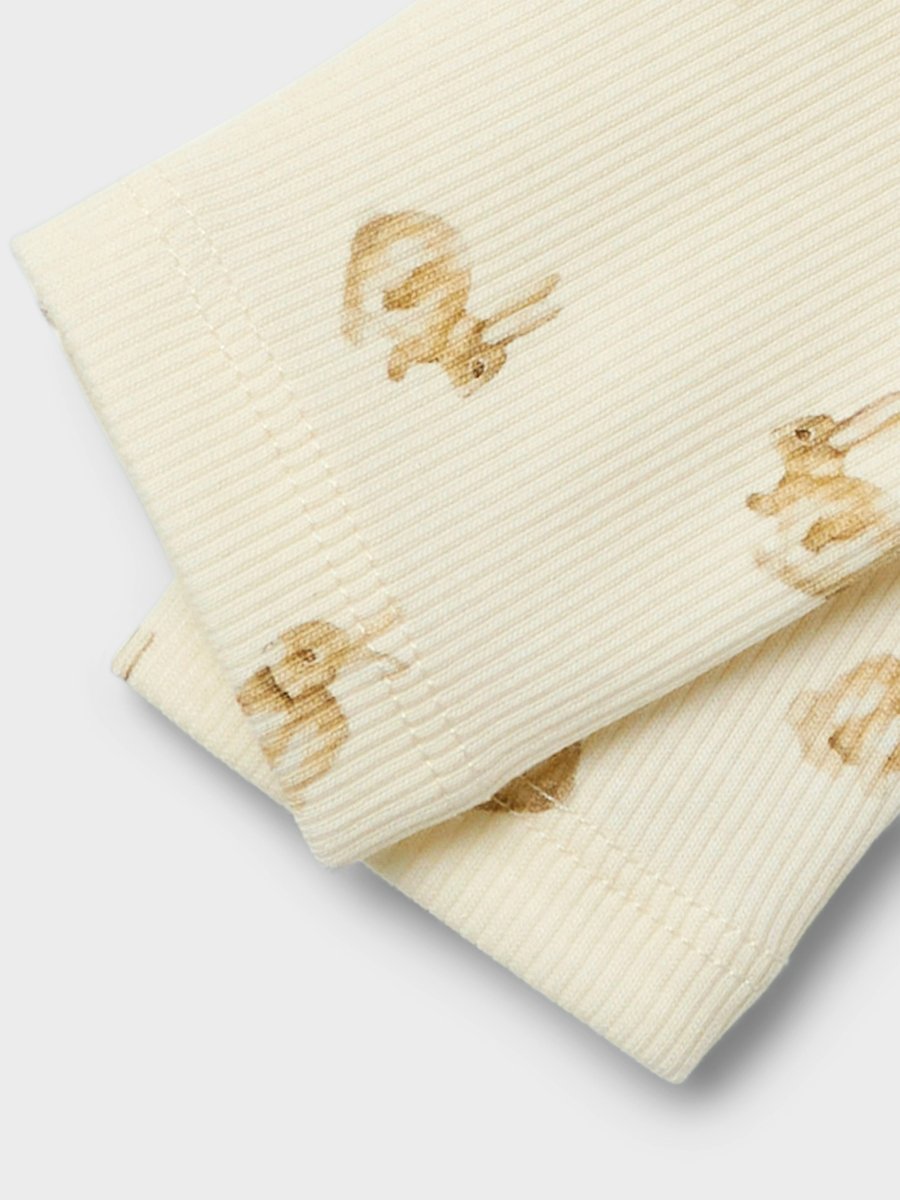 Lil' Atelier BABY LAVO EMO SLIM LEGGING - Turtledove Rabbit | Torgunns Barneklær AS