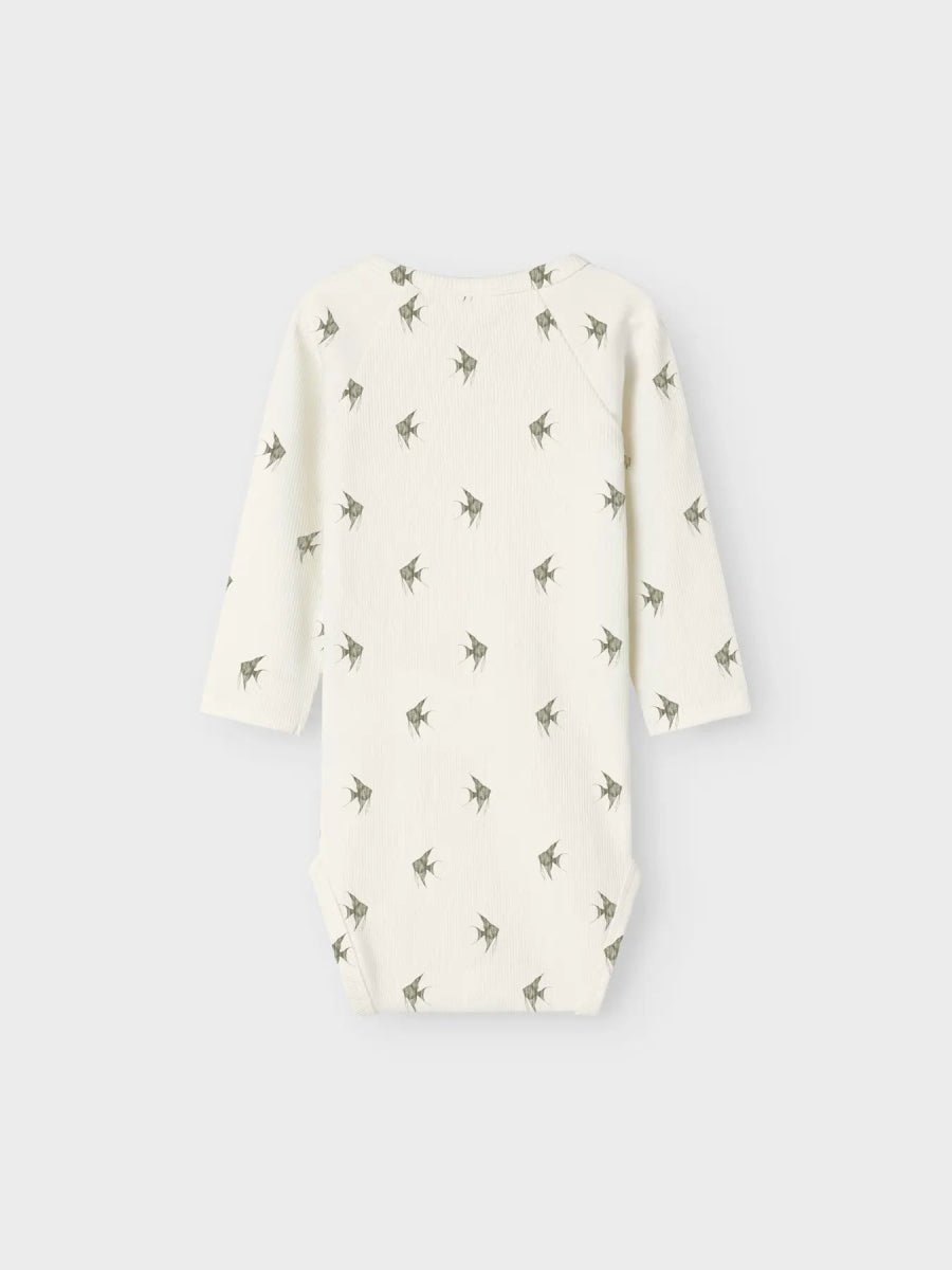 Lil' Atelier Baby LAVO ENI LS SLIM BODY - Coconut Milk Fish | Torgunns Barneklær AS