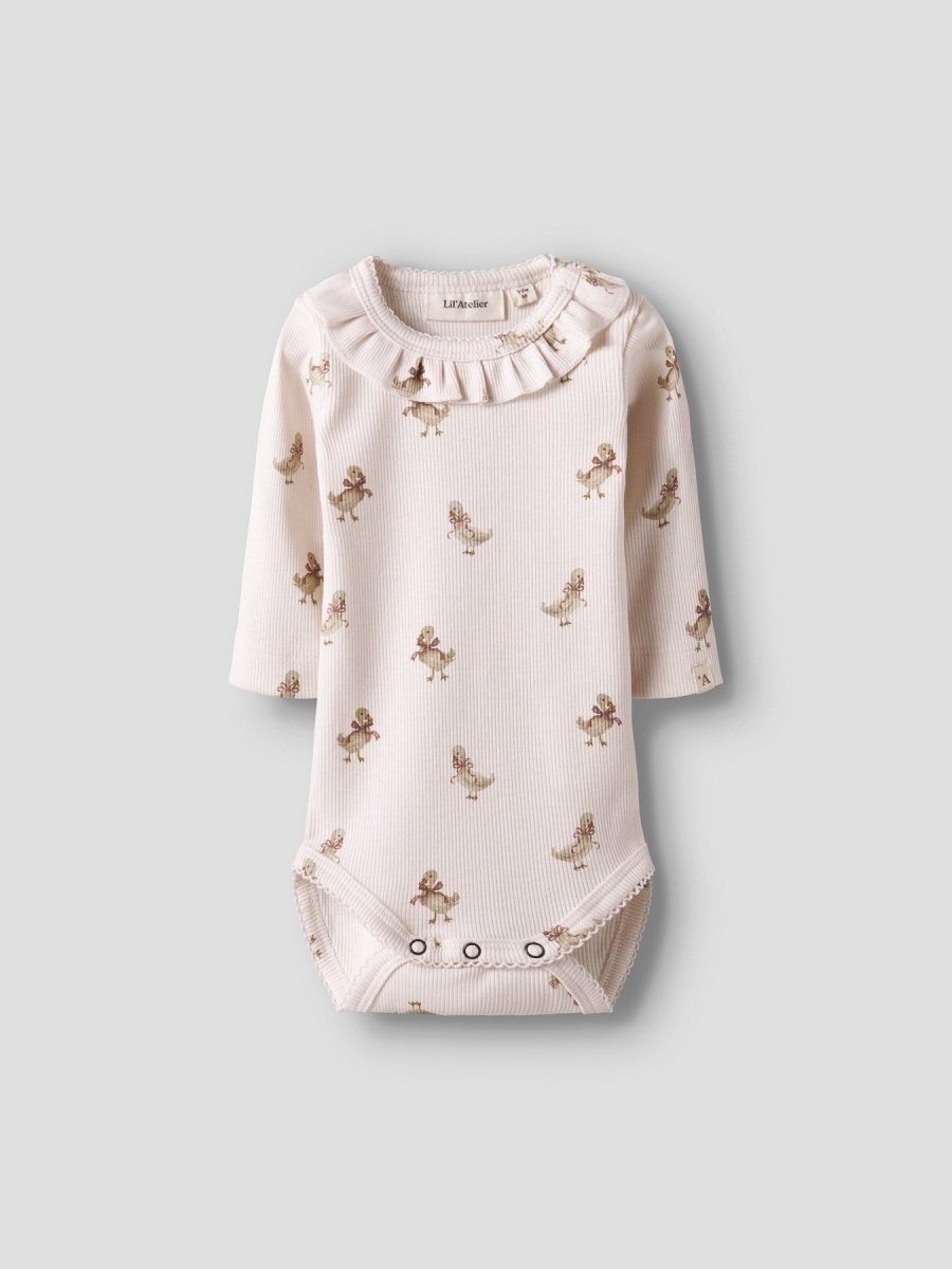 Lil' Atelier Baby LAVO LOA LS SLIM BODY - Almost Mauve | GOOSE | Torgunns Barneklær AS