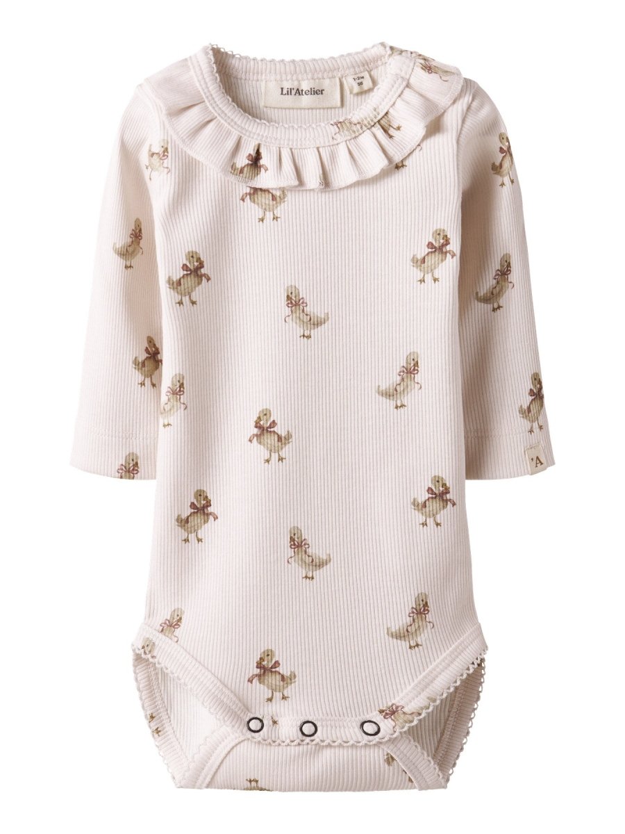Lil' Atelier Baby LAVO LOA LS SLIM BODY - Almost Mauve | GOOSE | Torgunns Barneklær AS