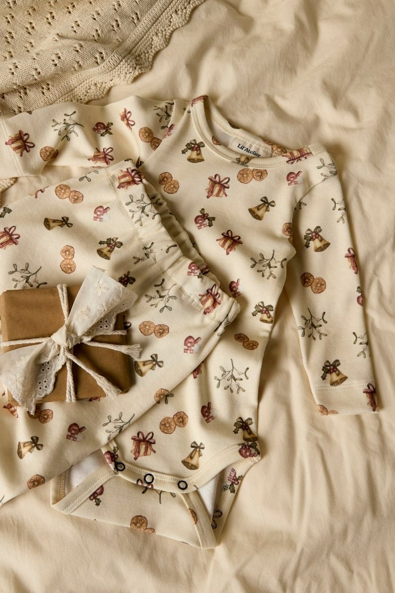 Lil' Atelier baby LAYO body - Turtledove | Old Christmas | Torgunns Barneklær AS