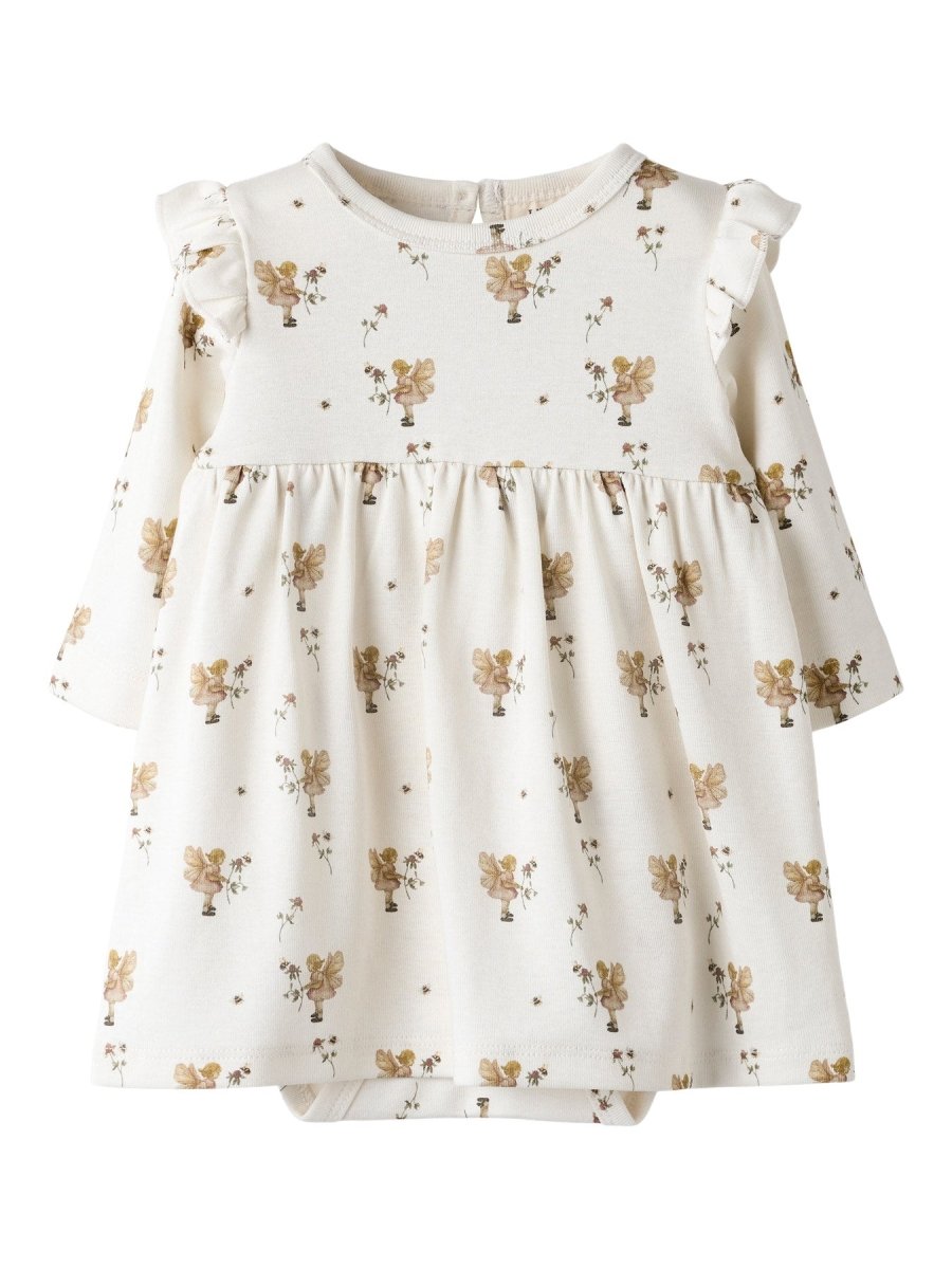 Lil' Atelier Baby LAYO ENK LS BODY DRESS - Coconut Milk | FAIRY | Torgunns Barneklær AS