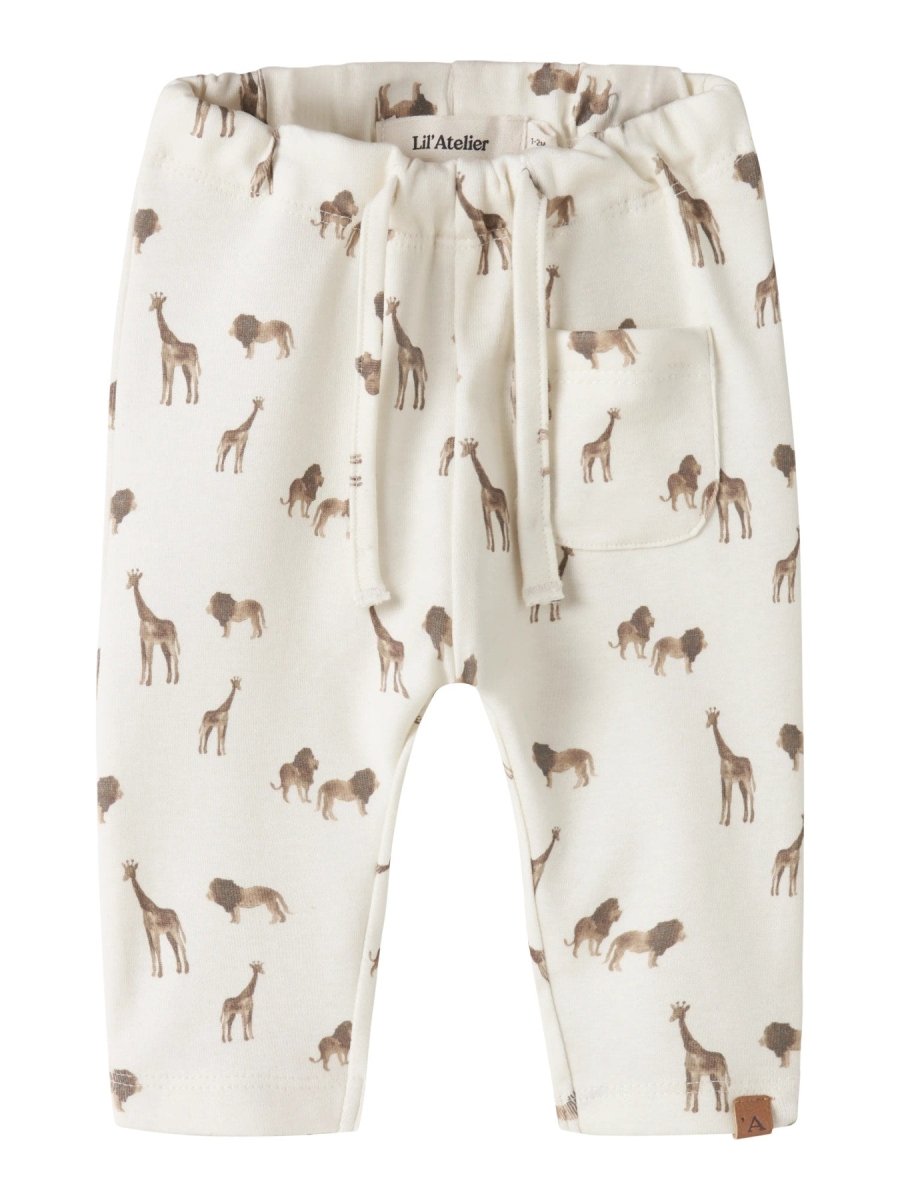 Lil' Atelier BABY LAYO GEU LOOSE PANT - Coconut Milk | Lion | Torgunns Barneklær AS
